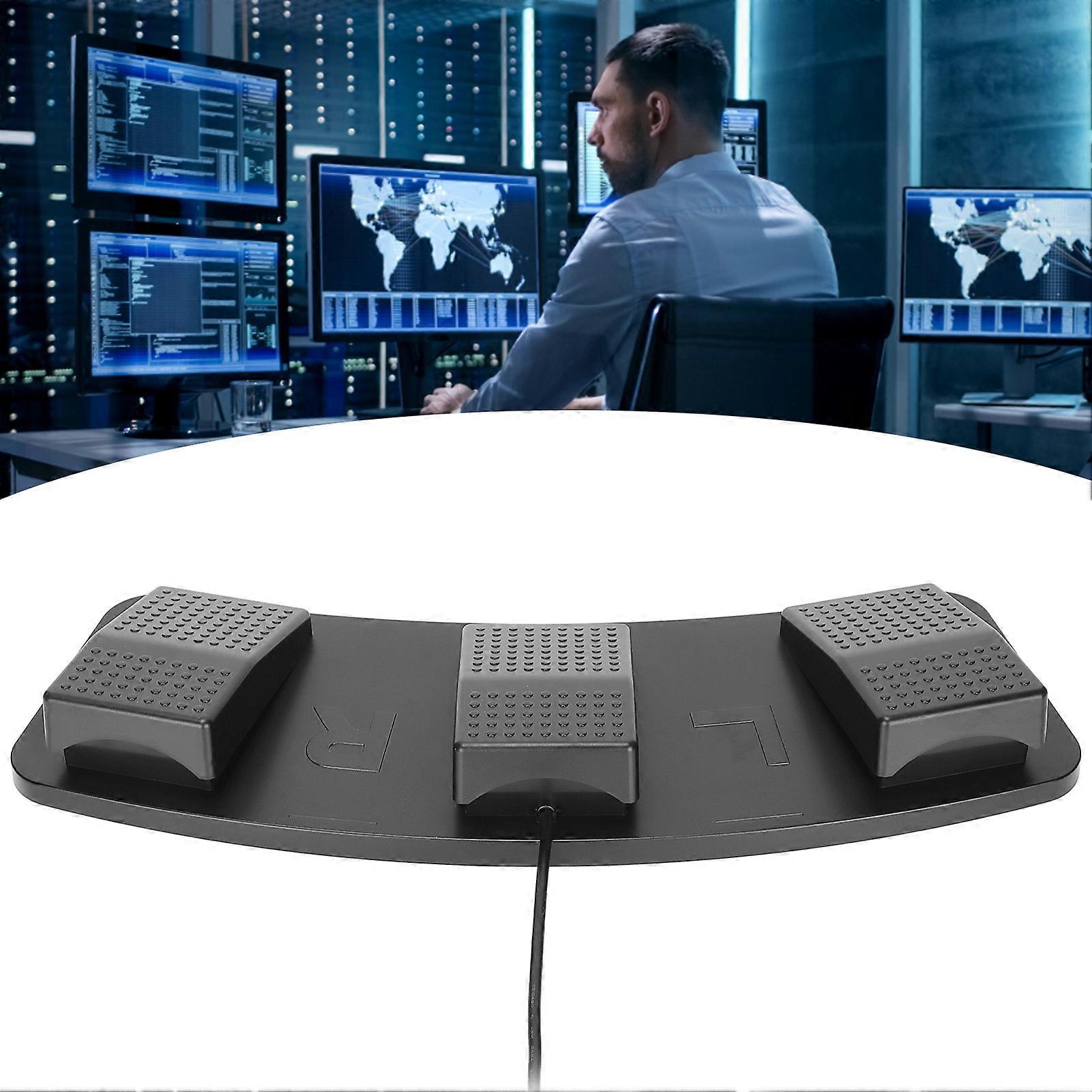 USB Triple Foot Switch Pedal Multifunctional Mechanical Switch Foot Switch Pedal for Playing Games Factory Testing