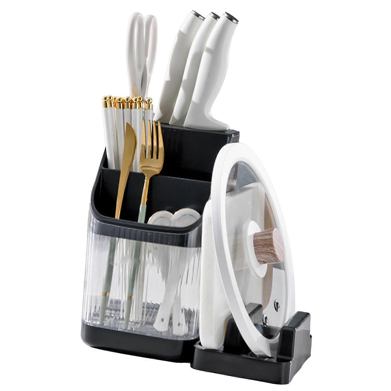Multifunctional Utensil Rack for Kitchen Storage Box, Space-Saving Tableware Organizer, Durable Plastic, Modern Design