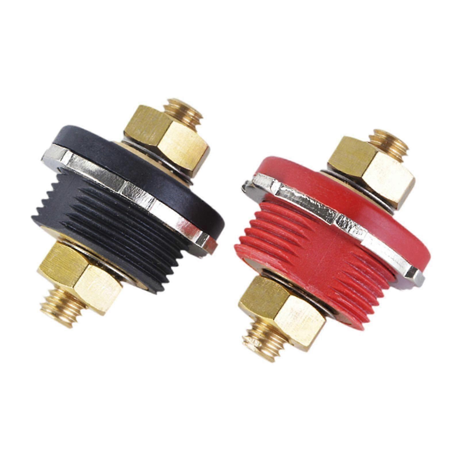 Positive and Negative Terminal Stud Connectors for Generic Use - Pack of 2