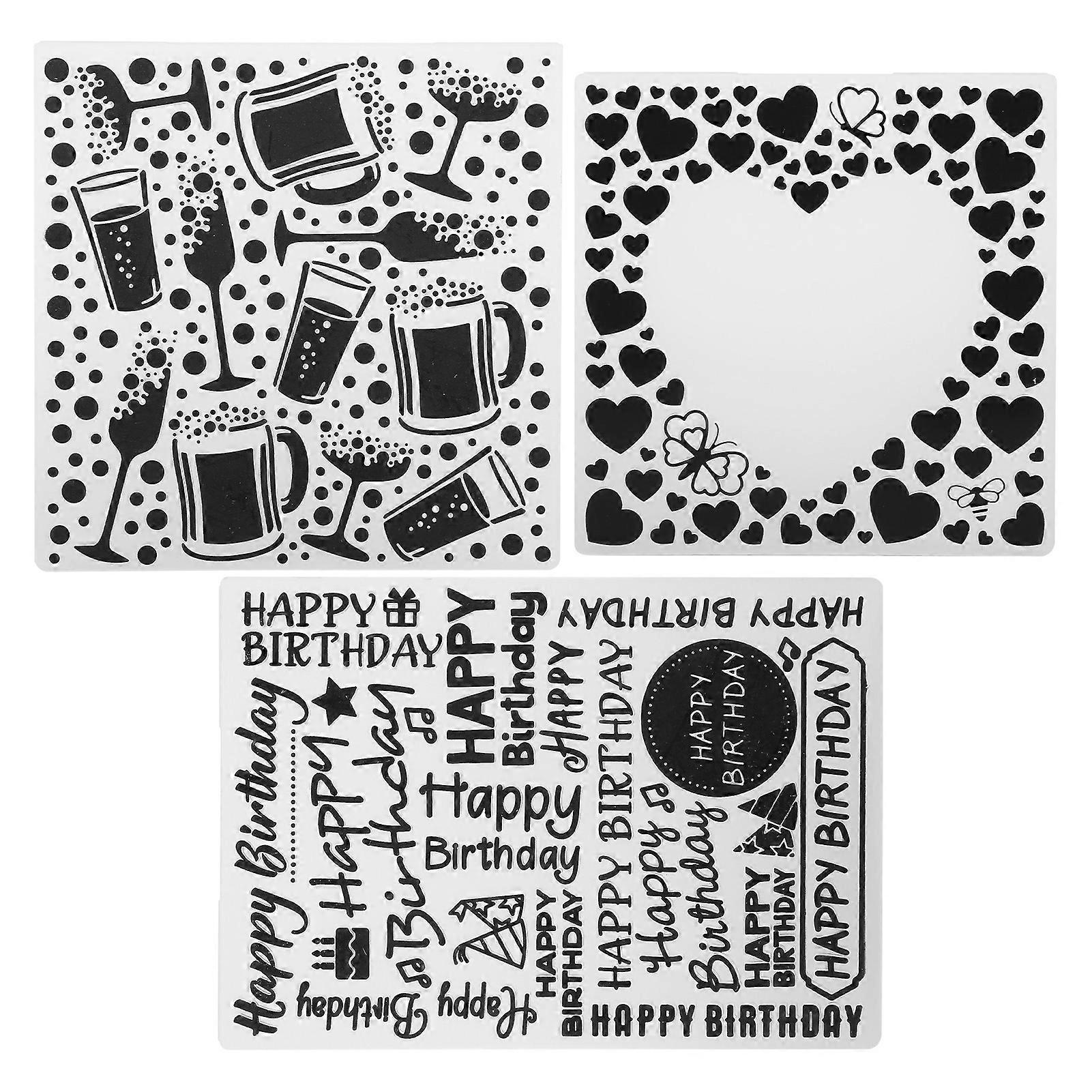 3Pcs Plastic Embossing Folders DIY Card Making Paper Craft Scrapbooking Embossed Template