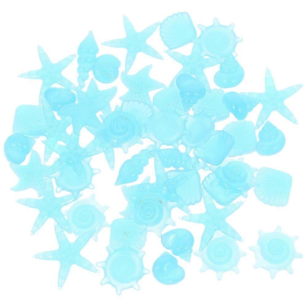 100 قطعة أحجار السمك تتوهج في الأحجار المظلمة حوض السمك المحيط موضوع الحصى