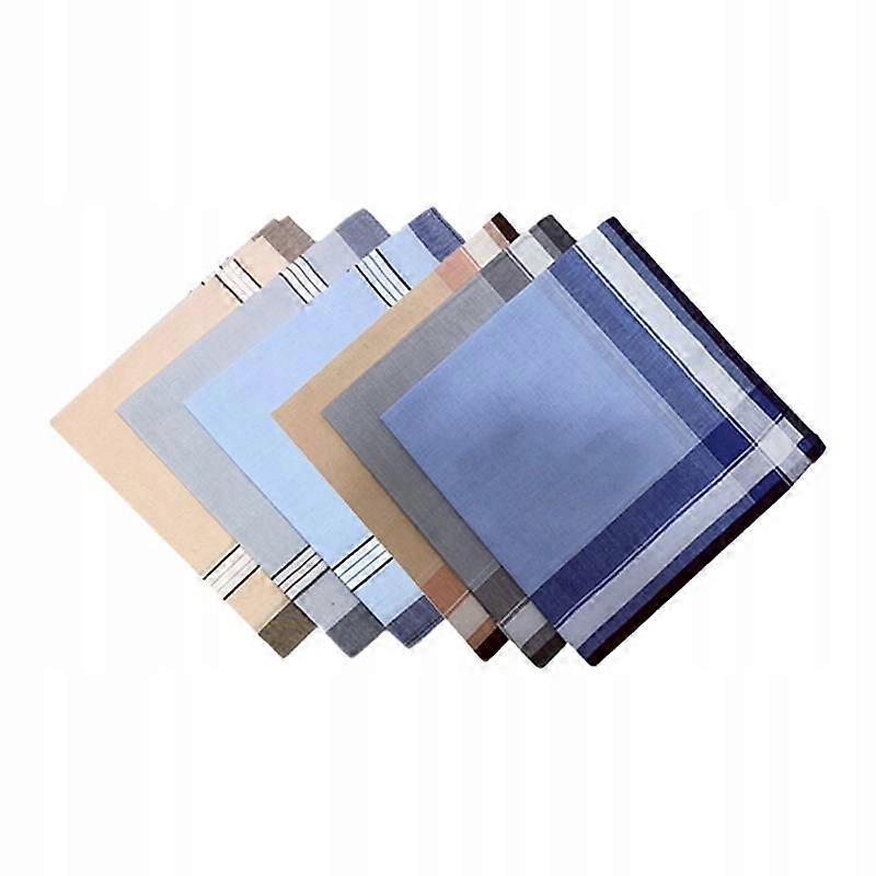 Pocket Square Hankies Kerchief Style G 6pcs Random