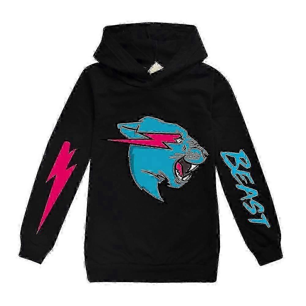 Mr Beast Lightning Cat Macska kapucnis pulóver Gyerekek Hosszú ujjú kapucnis pulóver felsők