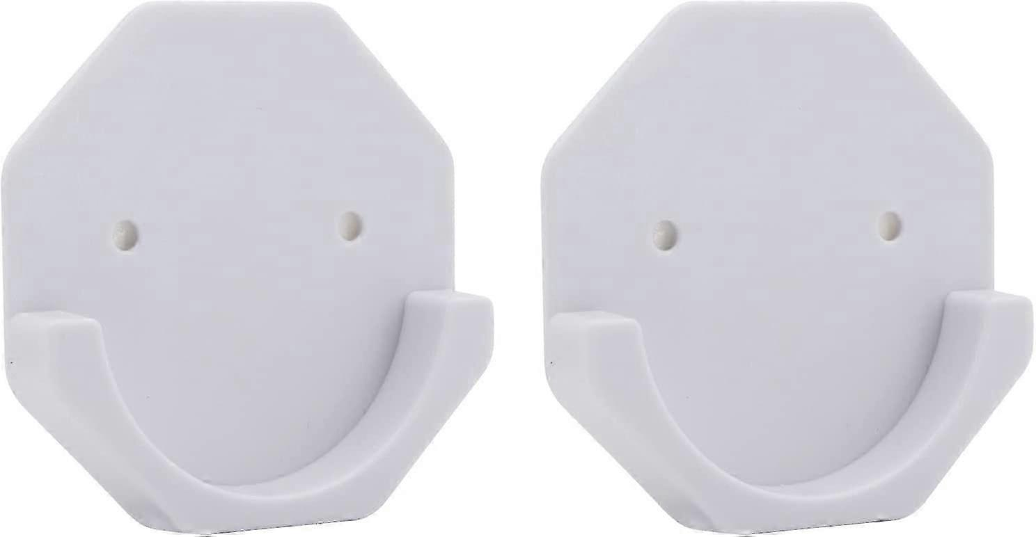 2 ks držák záclonové tyče bez vrtací tyče držák háčku na záclonovou tyč (bílý šestihran)