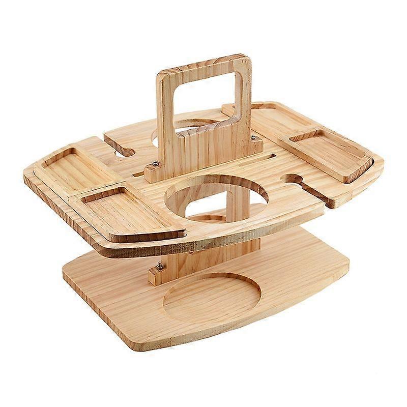 Picnic Wooden Detachable Wine Table Camping Table with Handle