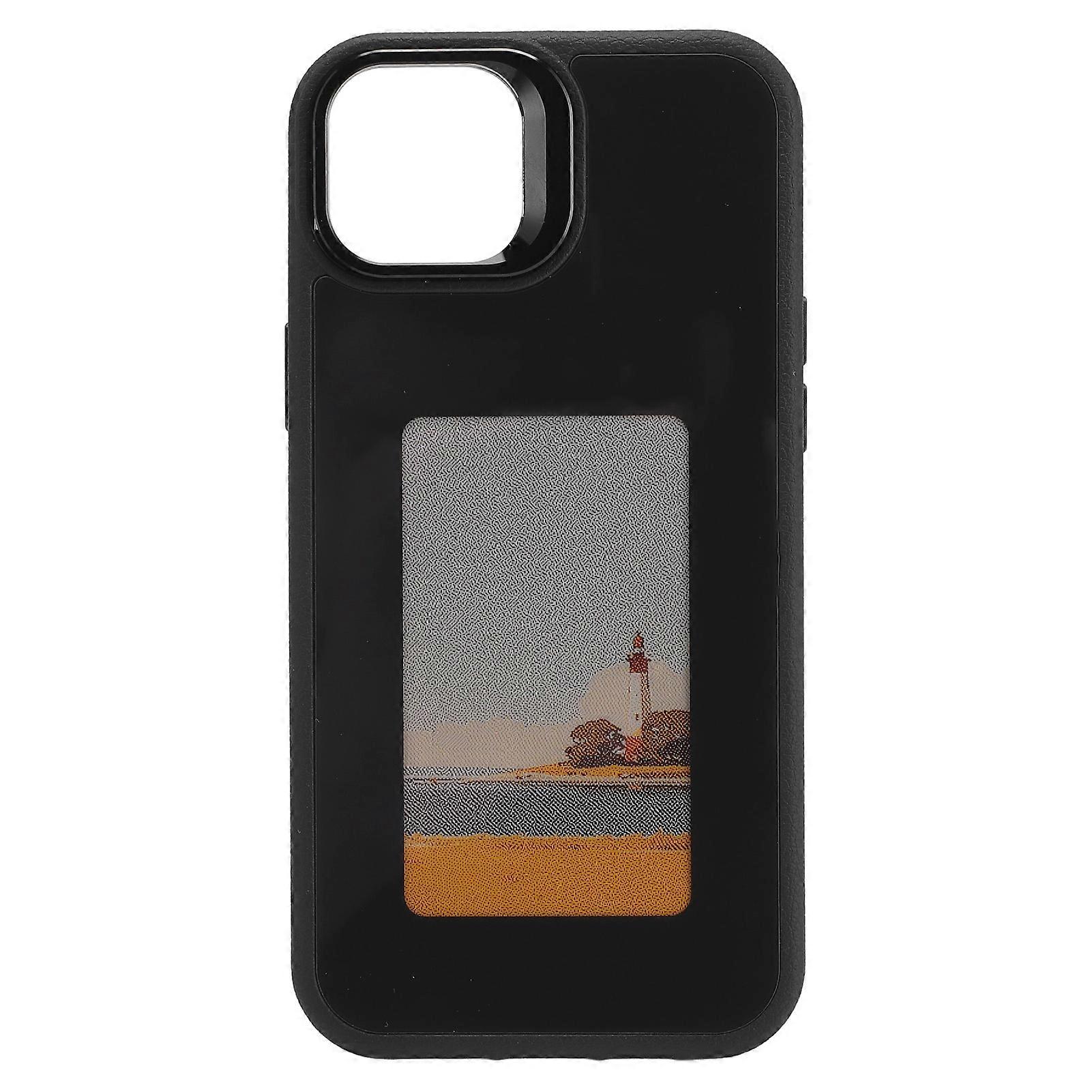 Ink Aluminum Alloy Lens Frame TPU Anti Drop Custom Image Display Screen Projection NFC Phone Case for 15Plus