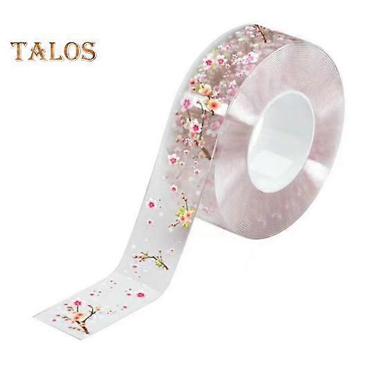 Adhesive Tape Waterproof Transparent Flower Print Cuttable Sealing Corners Seams Caulk Tape Flexible Corner Sealant Tape