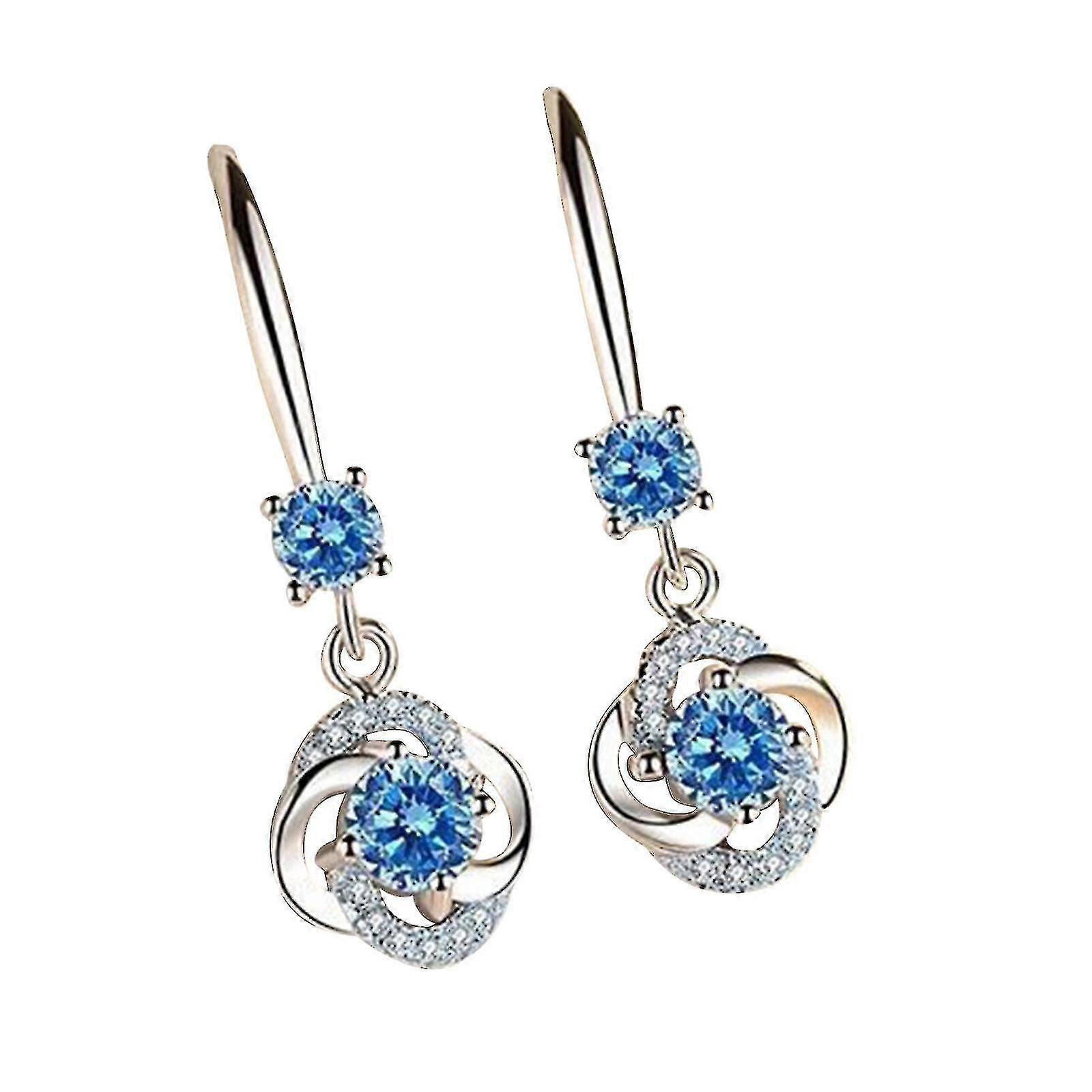 Hot Selling Diamond-studded Creative Earrings Temperament Long Four-leaf