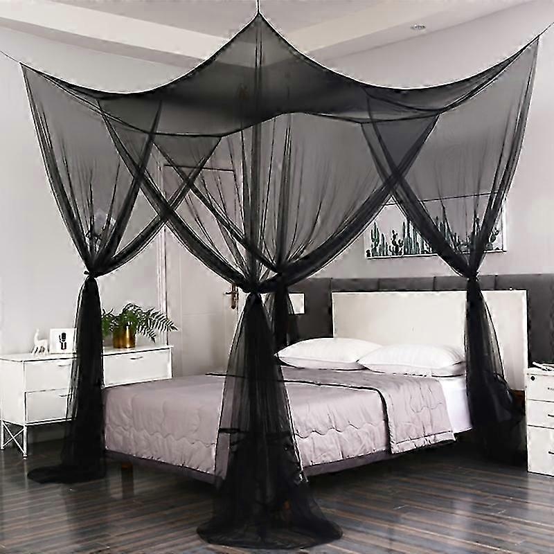 1pc Large Mosquito Net Four Corner For Bed Canopy, Bed Canopy Elegant Mosquito Net , For Bedroom, Guest Room well