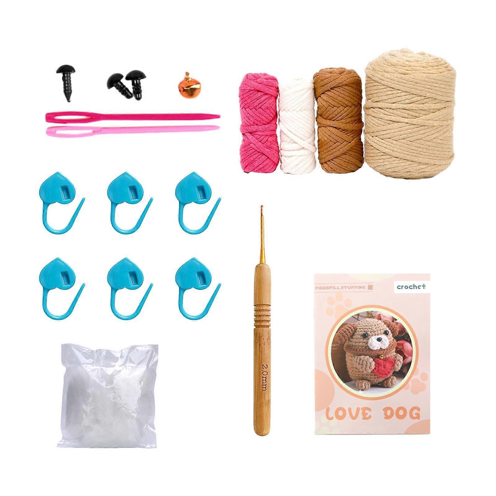 háčkovací sada pro začátečníky háčkovací řemeslná sada s háčkovanou přízí pro děti dospělé