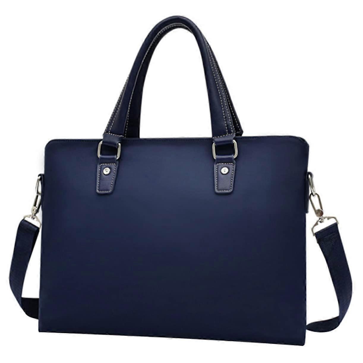 Briefcase for Men Oxford Canvas Business Bag with Laptop Compartment, Shoulder Strap, and Durable Design