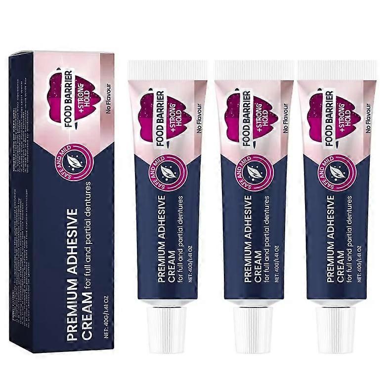 1/2/3PCS Denture Adhesive Fixing Cream Strong Hold Glue Cull Long Lasting 40g