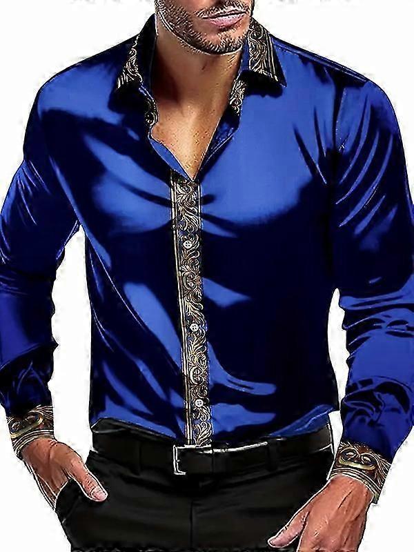 Herrenhemden Langarm Formelles Hemd Lässige Button-Down-Hemden