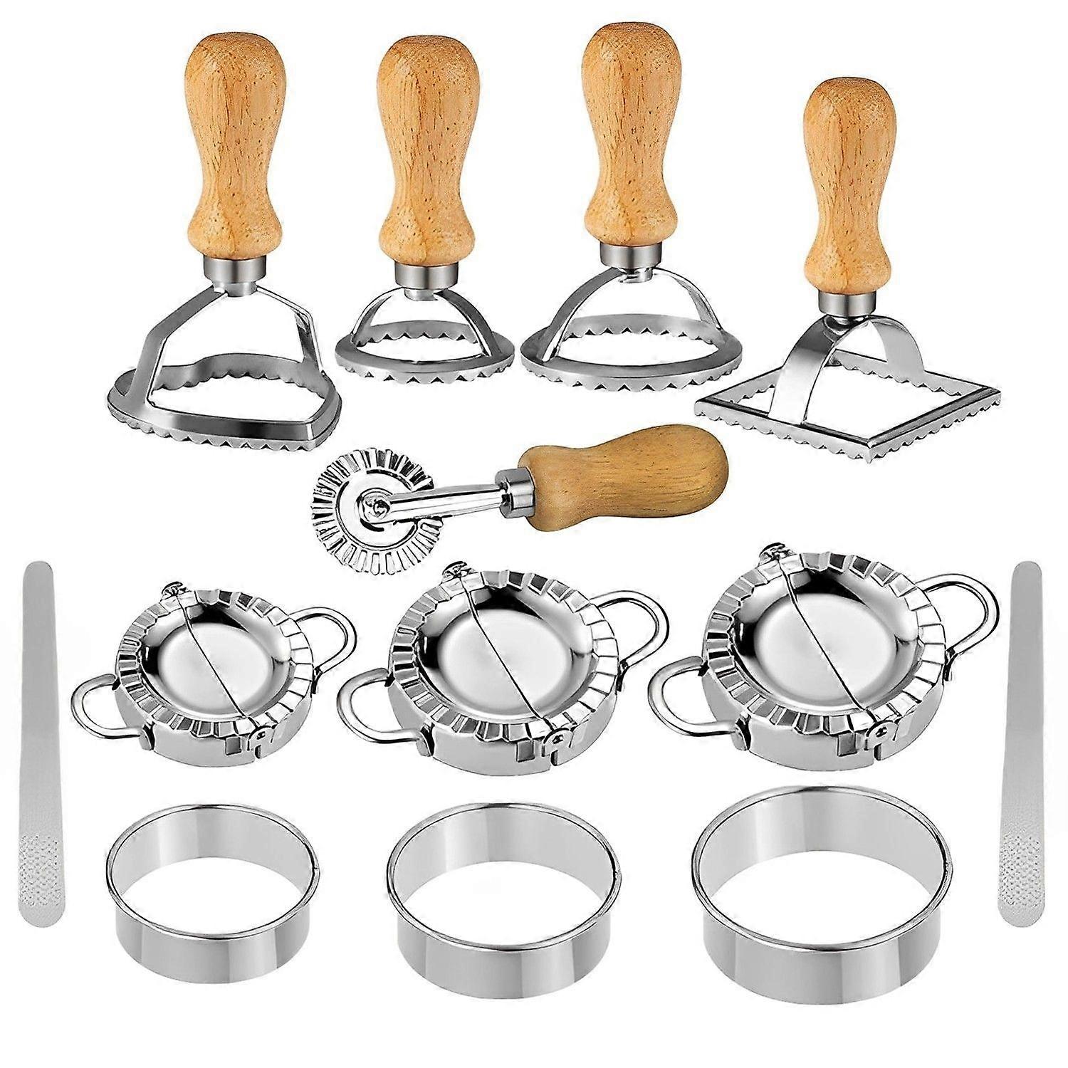 13 Piece Pasta Dumplings Ravioli Making Tool Set Press Set
