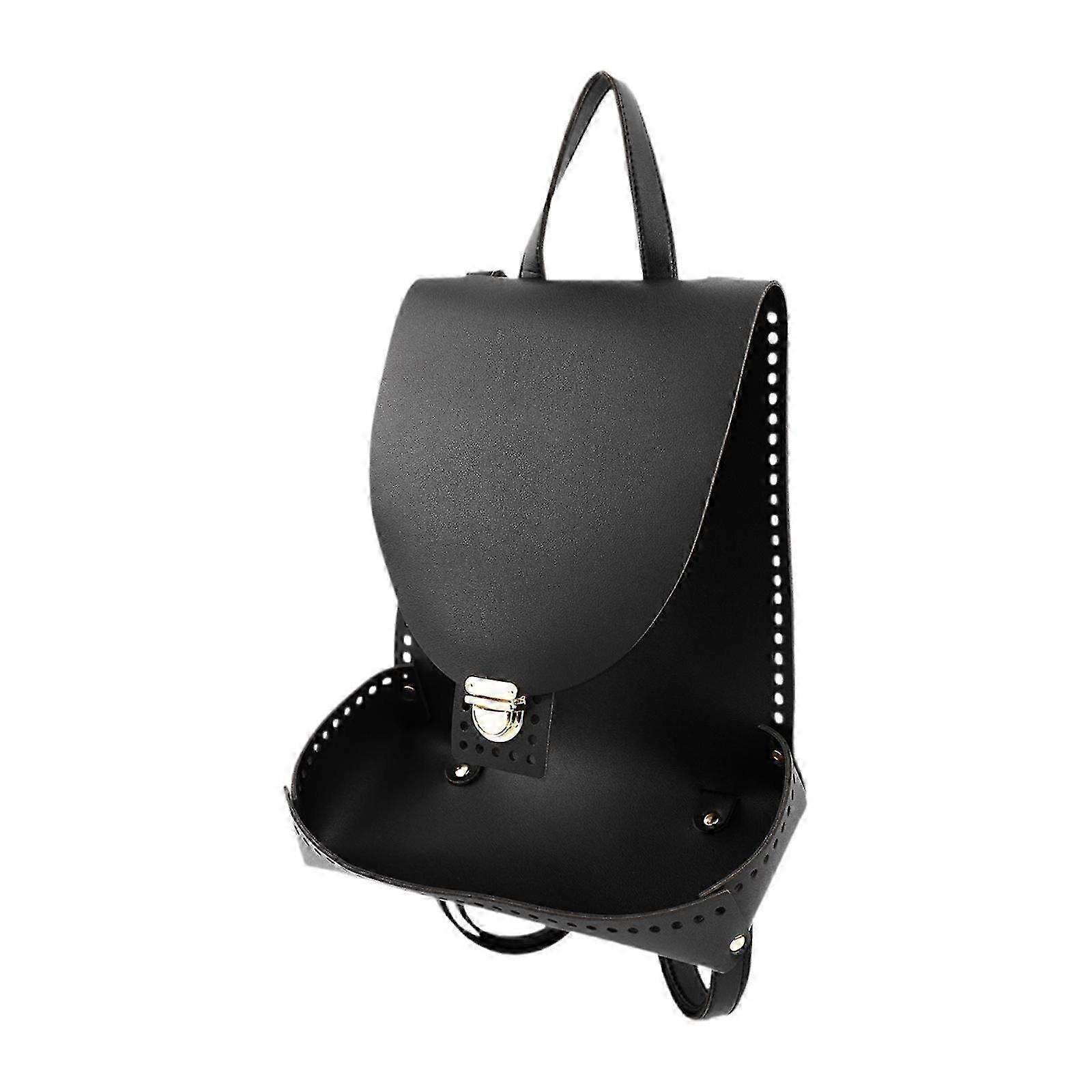 DIY Backpack Making Set Versatile PU Leather Lock Buckles Bag Bottom for Crochet
