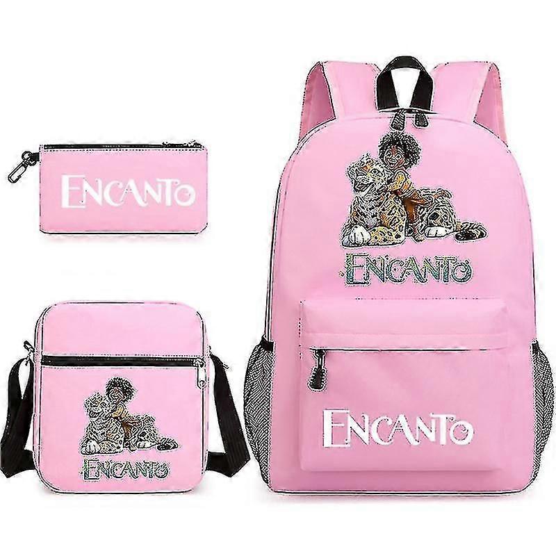 Encanto σχολείο σακίδιο μαθητή τσάντα 3 κομμάτι μολύβι περίπτωση, τσάντα ώμου, σακίδιο