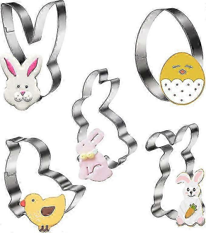 Cutters 5pcs Easter Cookie For Kids, Easter Cookie Cutter Set 