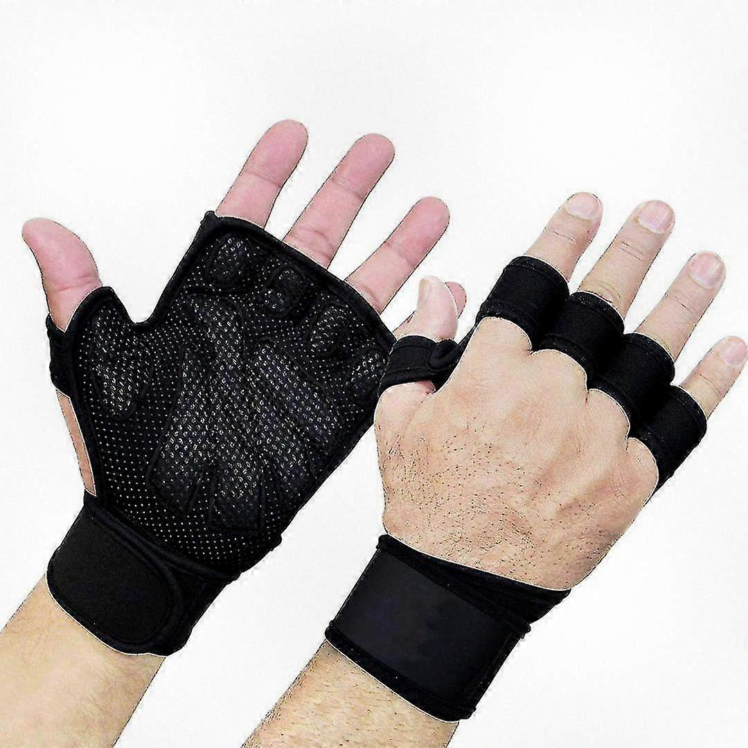 Men's Workout Gloves, Strength Training Gloves, Weightlifting Accessories for Bodybuilding with Built-In Cuffs for Enhanced Comfort and Support
