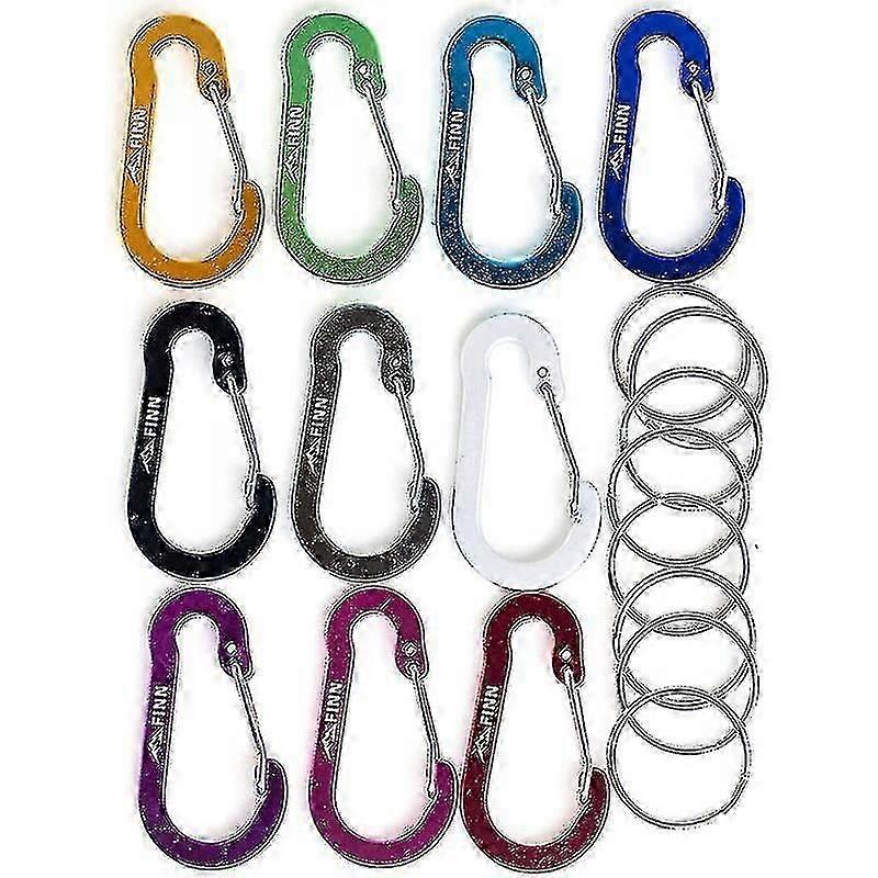 Set Of 10 Carabiners With Mini Carabiner, Mini Carabiner, Small Carabiner, Carabiner For Key