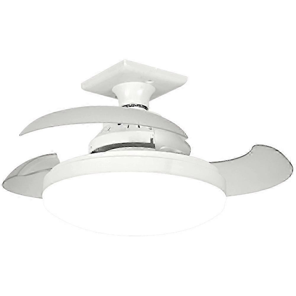 Remote APP Control E27 Base 3 Speeds Hidden Blade Fan Light 48W Dimmable Household Ceiling Lamp