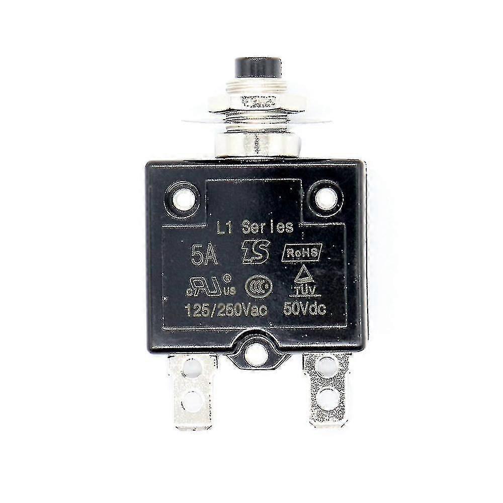 1x 5a Circuit Breaker 12v/24v Push Button Resettable Thermal Circuit Breaker Panel Mount With Water (haoyi)-YUHAO