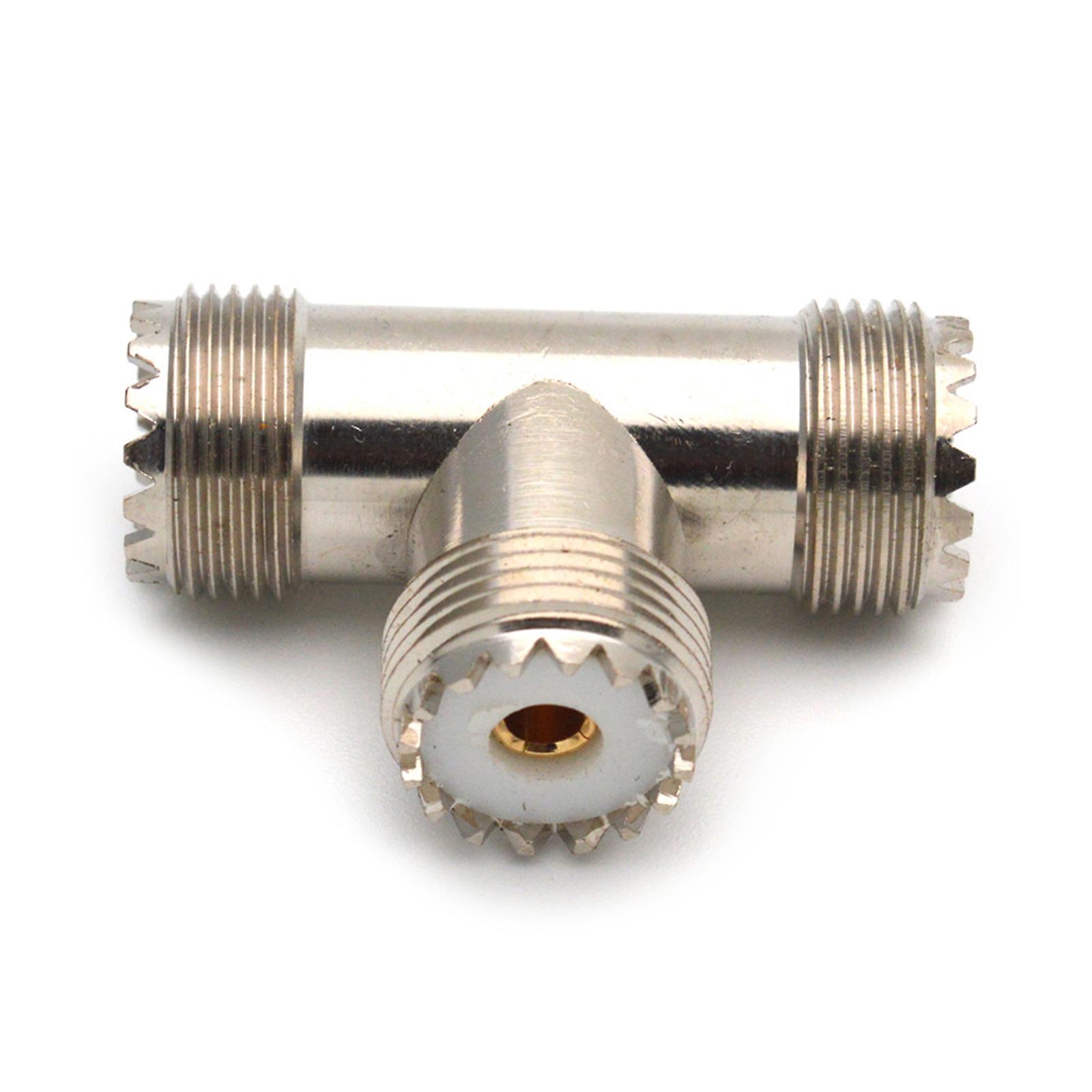 1PC Connettore PL259 UHF femmina PL-259 a doppio SO-239 UHF femmina SO239 Triplo T Tipo 3 Way Connettore adattatore