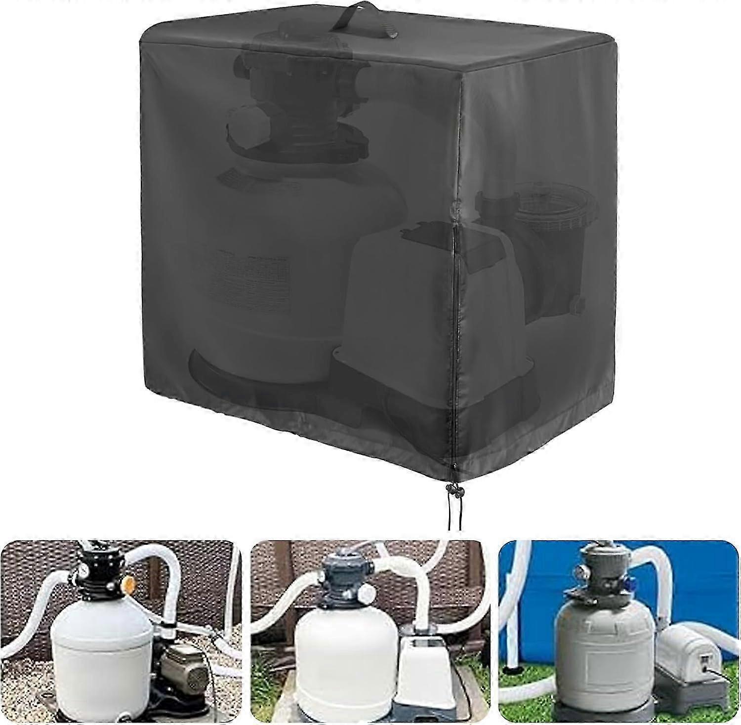 غطاء مضخة حمام السباحة الخارجي المقاوم للأشعة فوق البنفسجية مع حماية مرشح الرمل لمضخات 84x61x86 سم