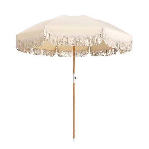 large 200 cm patio umbrella with tilt function, waterproof and 8 ribs