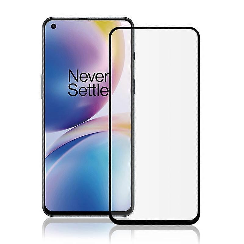 AMORUS for OnePlus Nord 2 5G Full Coverage Full Glue Screen Protector Silk Printing Clear 9H Hardnes