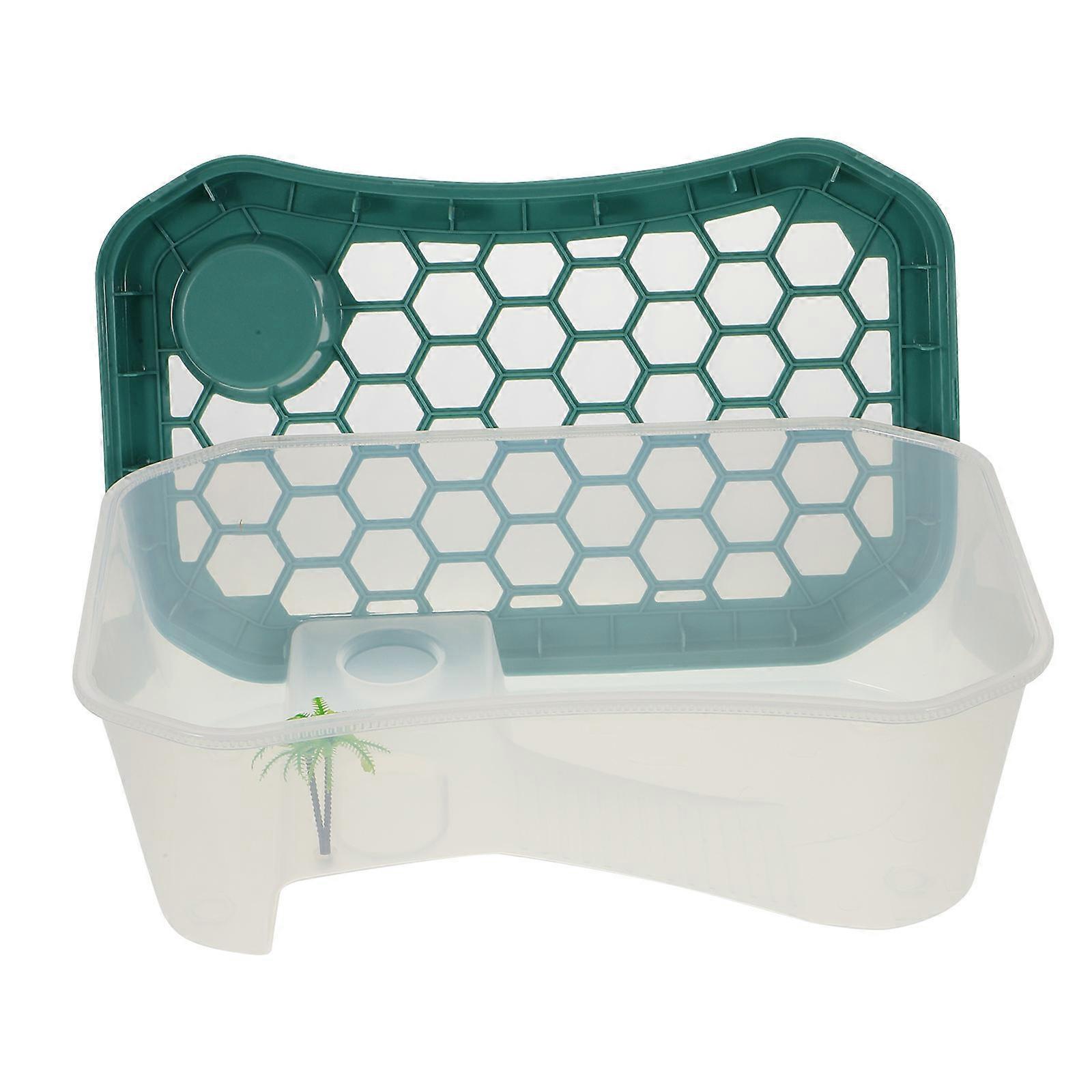 Turtle Basking Platform Set – Durable Plastic Habitat with Non Slip Ramp, Easy Visibility & Safety Features for Home Aquarium Use