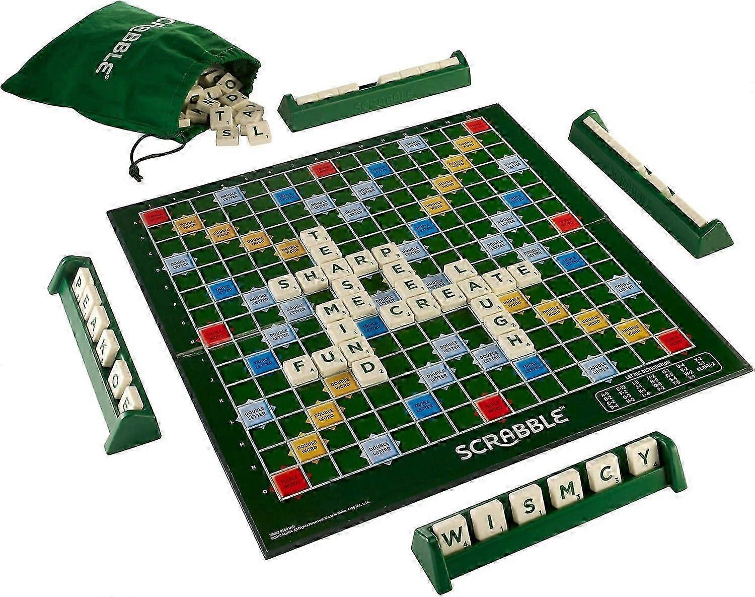 Scrabble with Locking Tile Mechanism