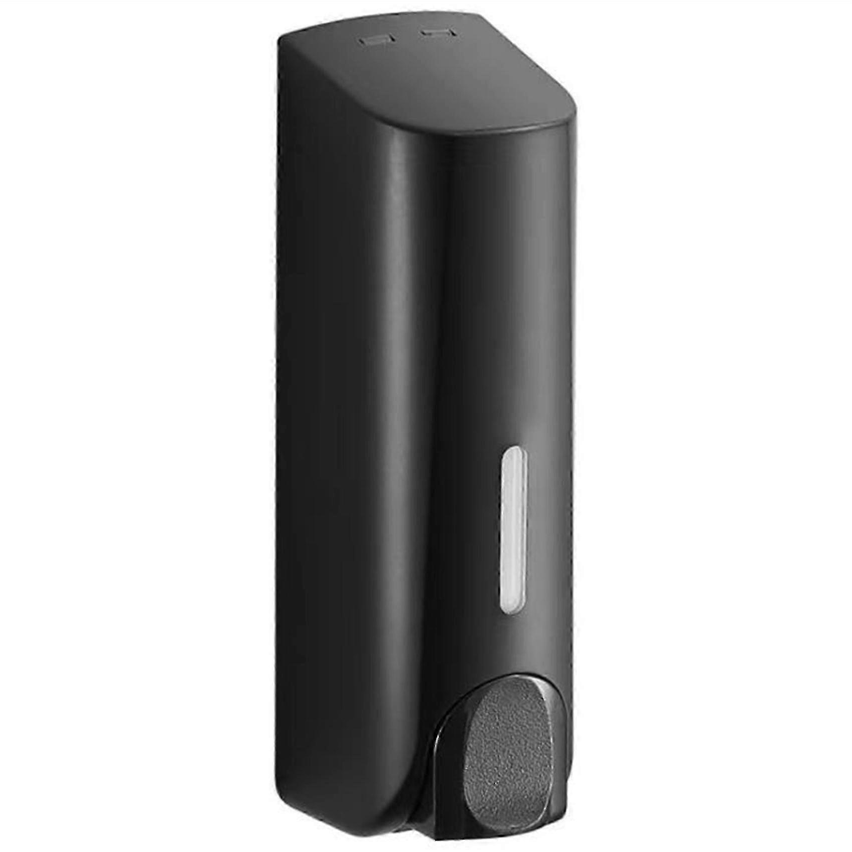 バスルームシャワージェル&シャンプー用350ml壁掛け手動石鹸ディスペンサー - ブラック