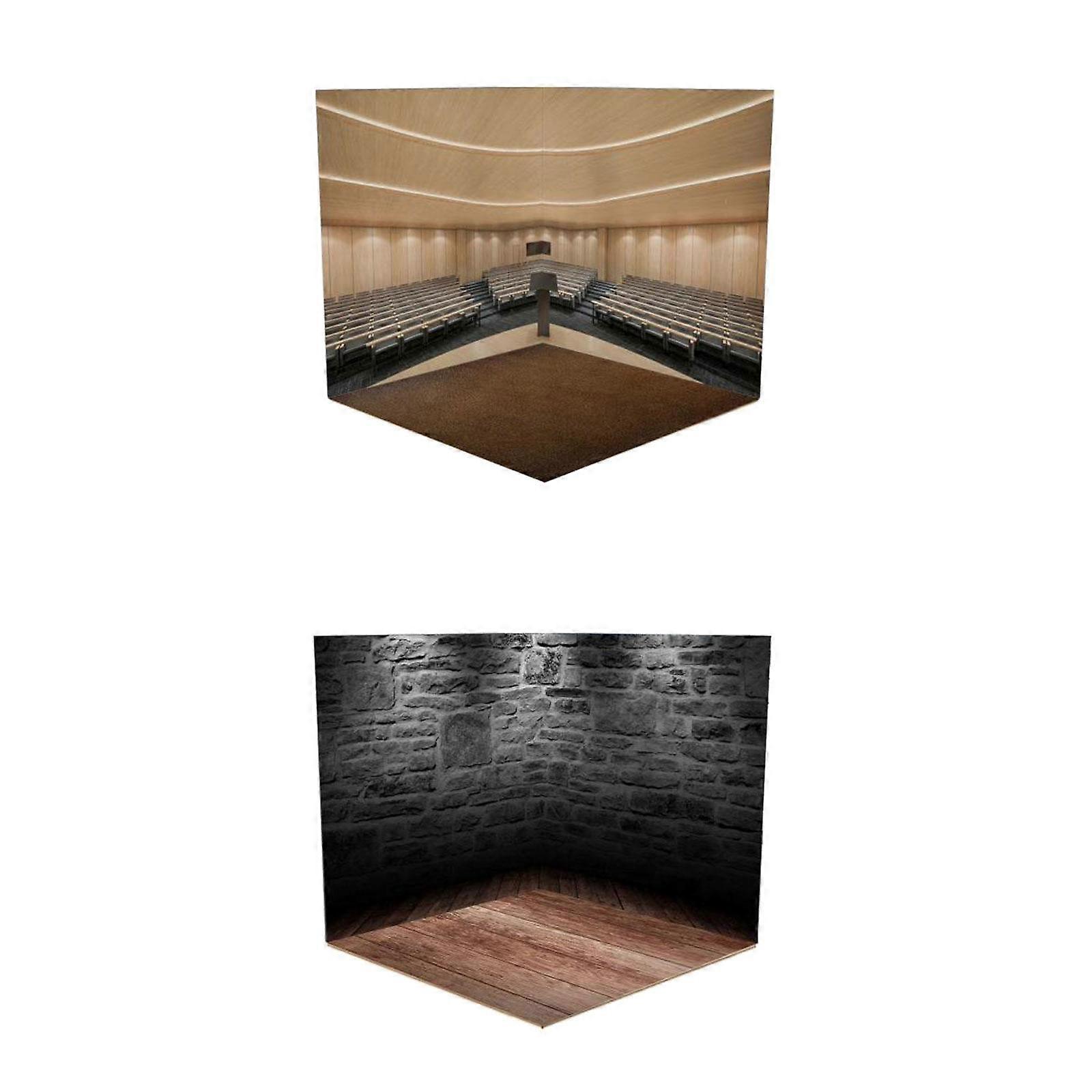 2Pcs 1/12 Backdrop Layout Storage Background for Action Figures