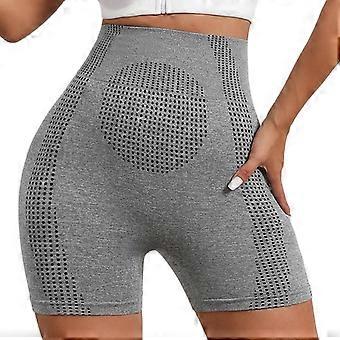 Cintura alta Controles de barriga Ropa interior Levantador de glúteos Faja Pantalones cortos de entrenamiento deportivos Mujer Modelado del cuerpo Boyshorts Bragas gris XL