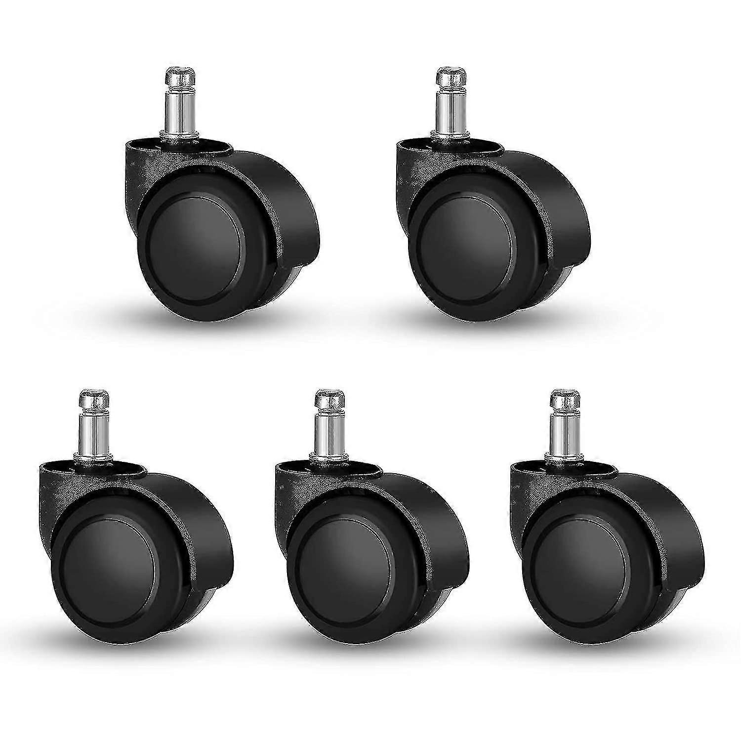 5 Stück 11 mm Universal Größe Bürostuhl Twin Caster Räder, Stuhl Rollen Ersatz, für Bürostühle, Gaming Stuhl, Drehstuhl