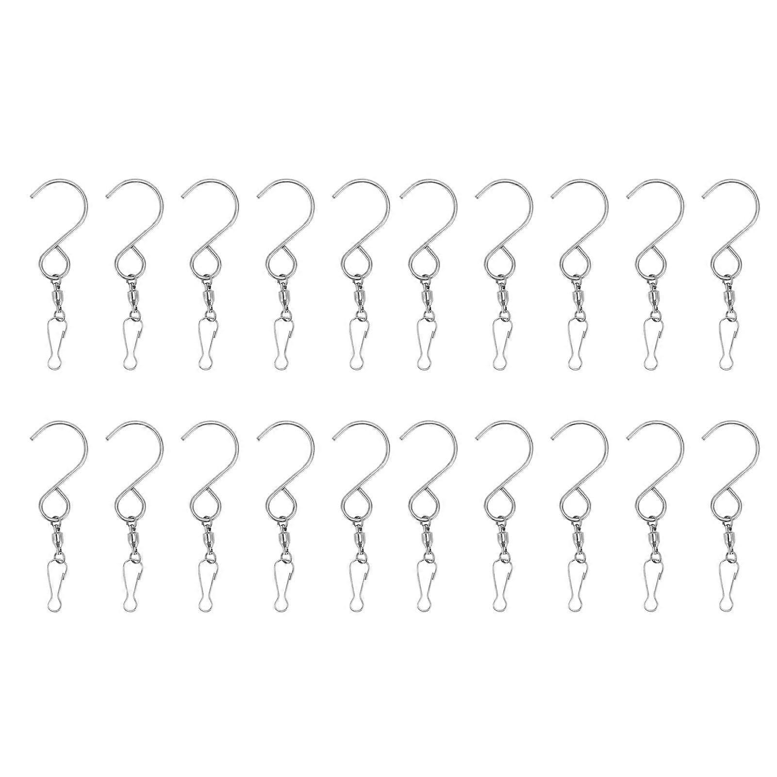 2025 Latest Model  20pcs Wind Spinner S Hook Clips 360 Degree Rotation 304