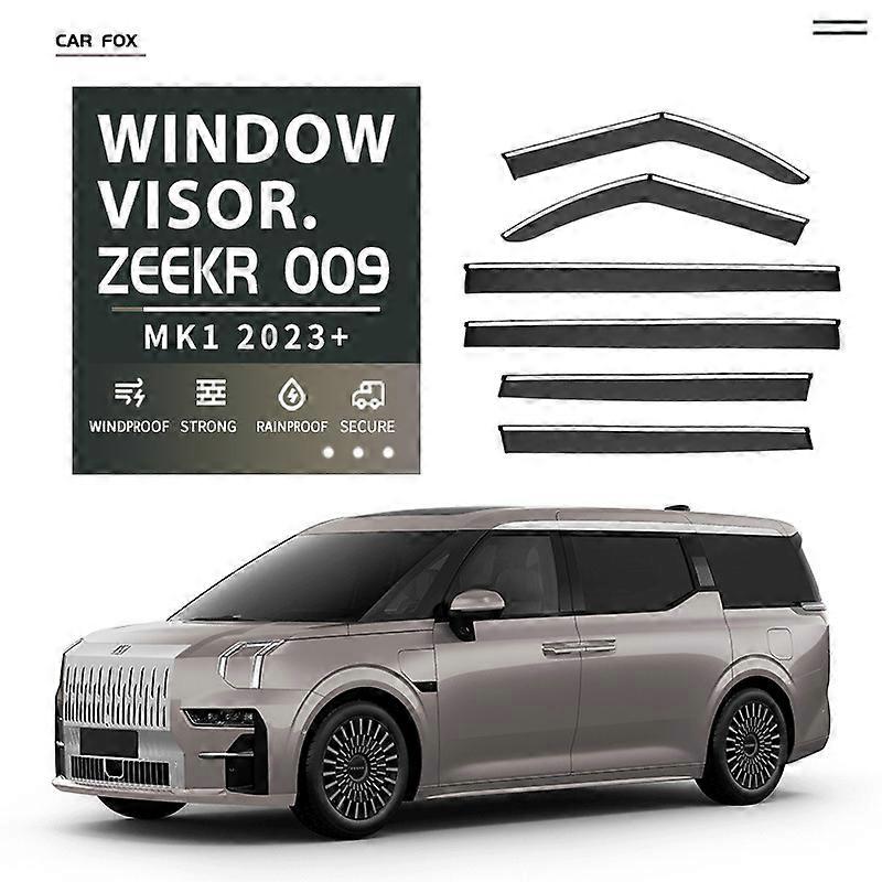 Ισχύει για 4Pcs/6Pcs Για ZEEKR 009 2023+ Γείσο παραθύρου αυτοκινήτου Στέγαστρα τέντας Παρμπρίζ Πλευρικό παράθυρο Βροχή Σκιά ηλίου Αξεσουάρ αυτοκινήτων