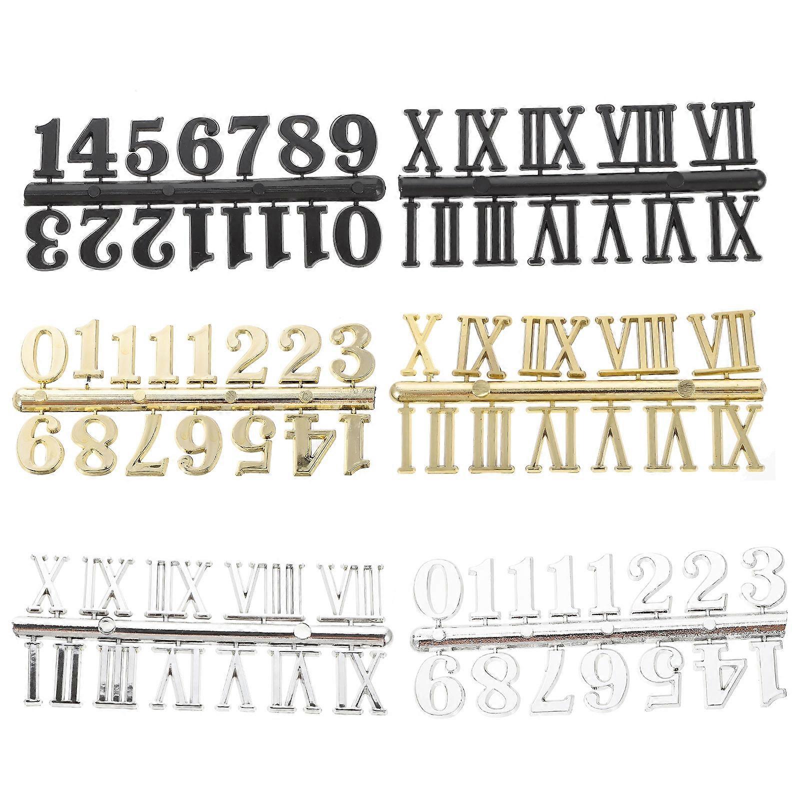 Clock Numbers For Clock Making Silver 13X5 8CM Craftsmen 6Pcs