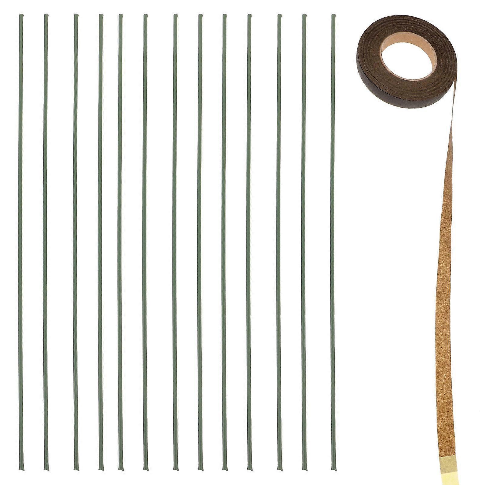 Flower Making Supplies For Diy Projects Craft Enthusiasts Wrapped with Green Tape 1 Set