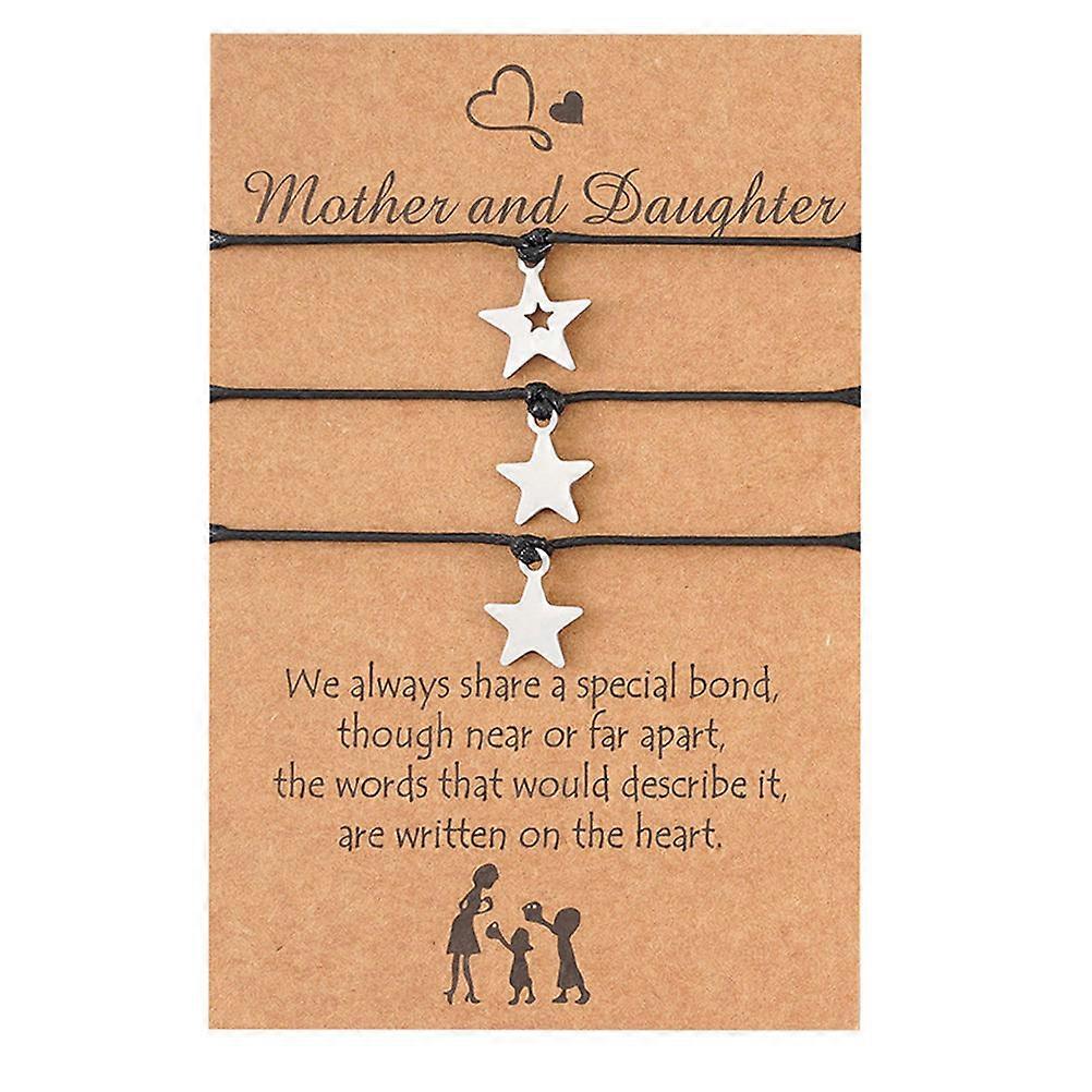 Matching Bracelets For Mom And Daughter Braided Chain Separation Anxiety Solution Daily Outfits 30x1.5cm 1Set