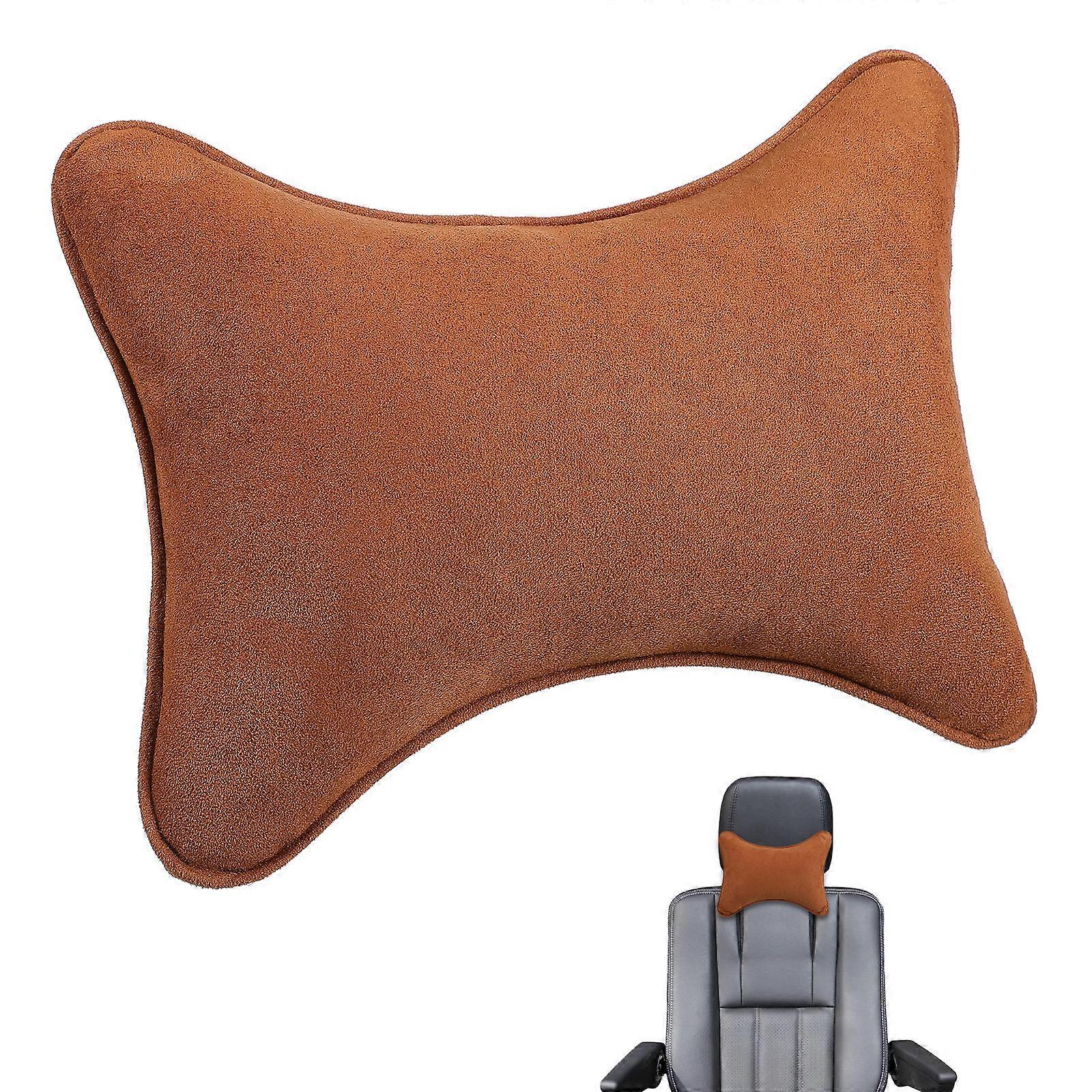 Car Pillow Headrest Automotive Neck Cushion Prevent Soreness Universal Design Drivers 27.94X23.00X6.80CM Faux 1 Set
