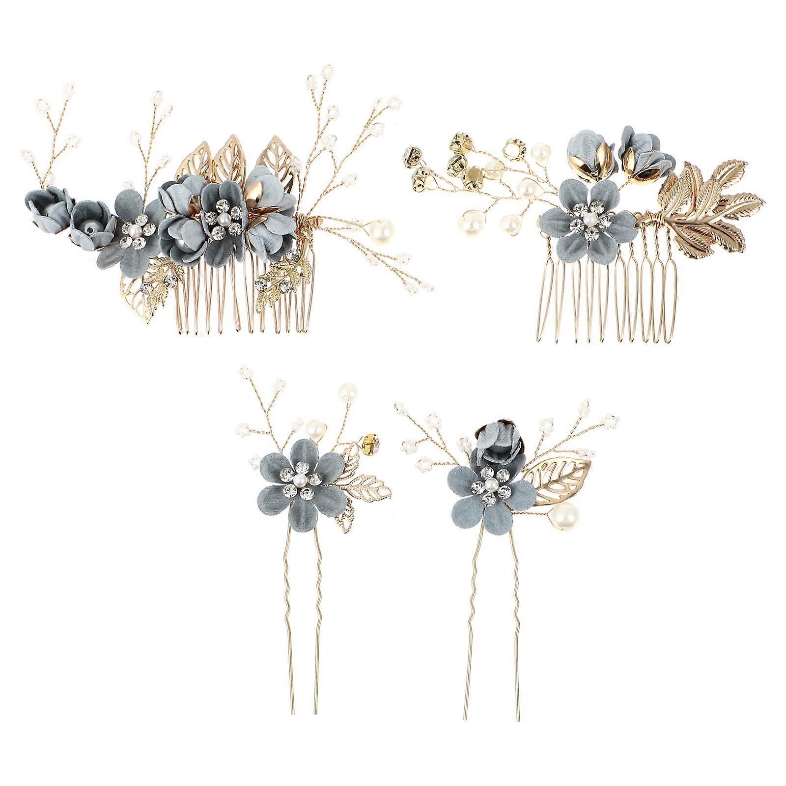 Wedding Hair Comb for Bride Non-Scratching Dances Stage Performance Abs 1Set
