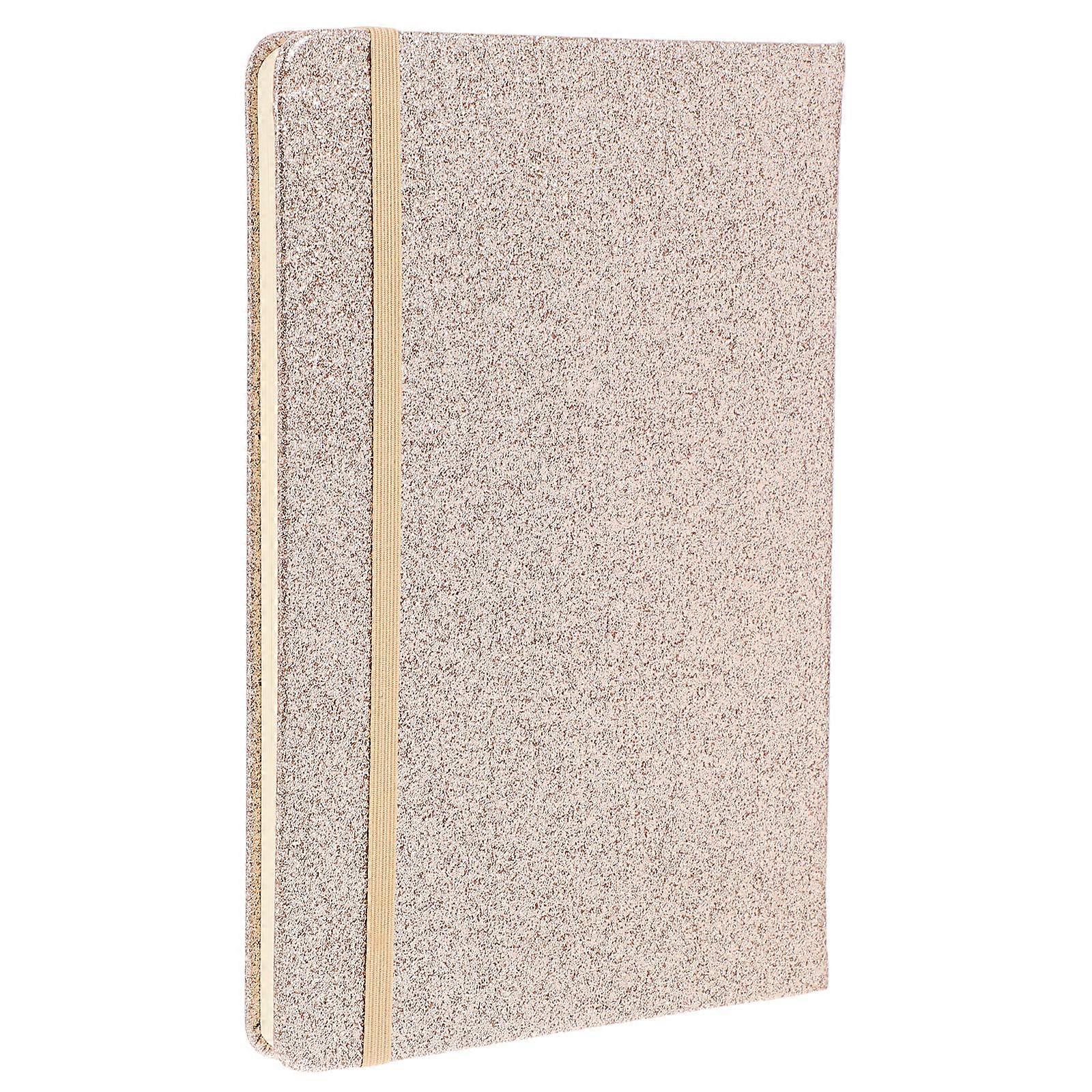 Notebook With Elastic Band Hardcover Waterproof Cover Small Journal For Daily Use Khaki A5 1Set