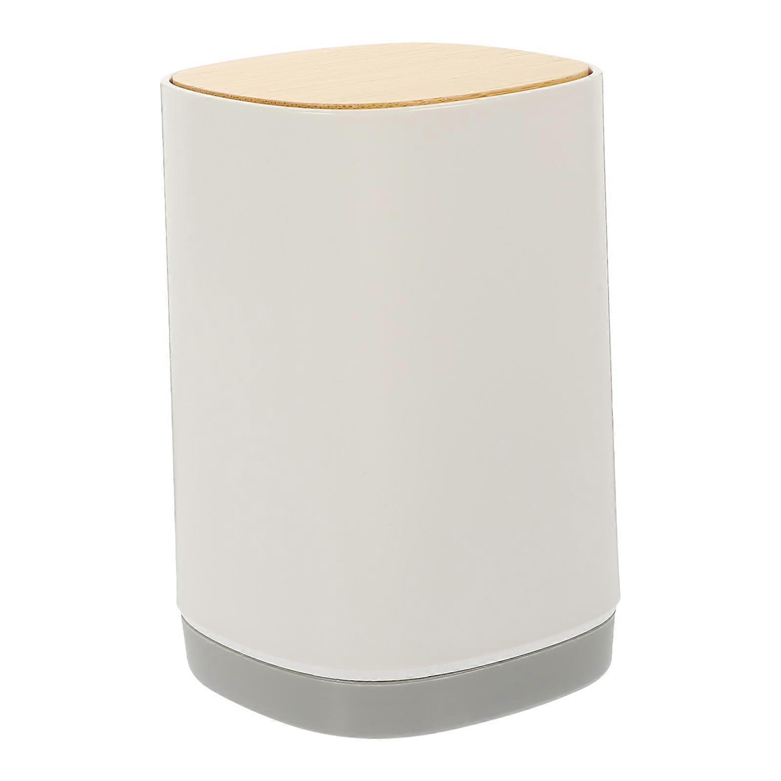 Creative Toothpick Storage Box Automatic Press Lip Function Multi-Compartment Dustproof Grey 11.2X7.3X7.3CM 1Pcs