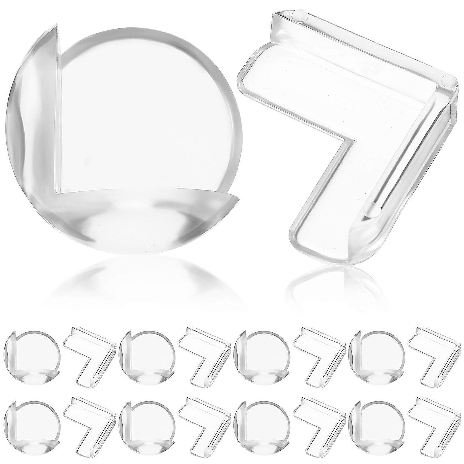 20 Pcs Transparent Corner Protectors for Table and Furniture Safety – Easy to Install Edge Guards and Bumpers for Cushioned Protection