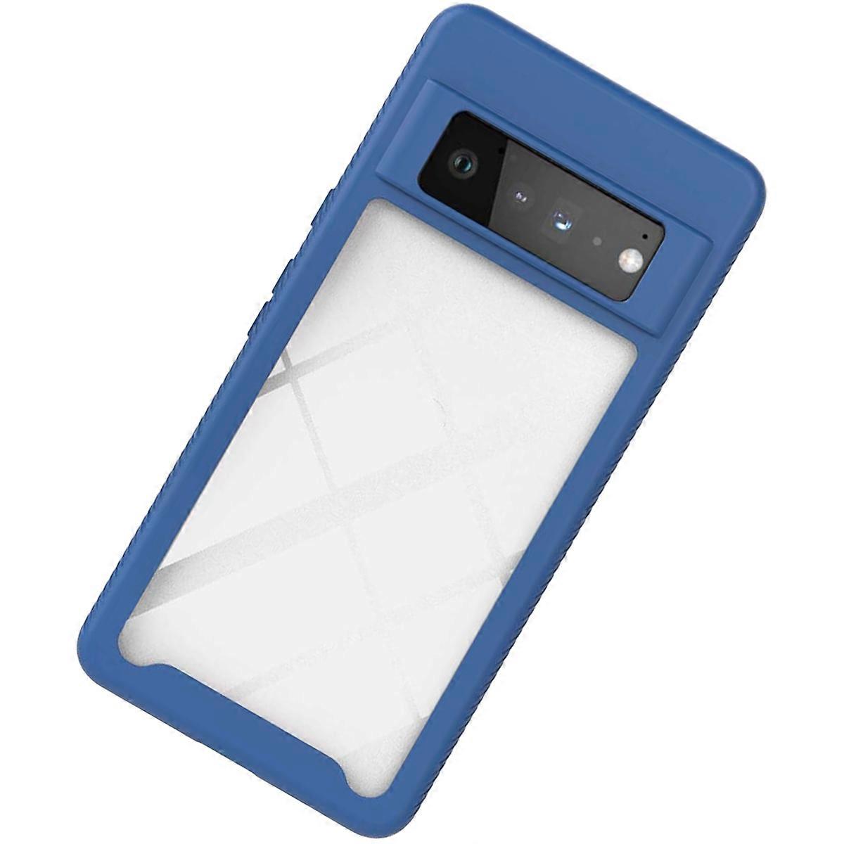 Phone Protector Rugged Clear Shell -Scratch for Pixel 6 Use Blue PC 1Pcs