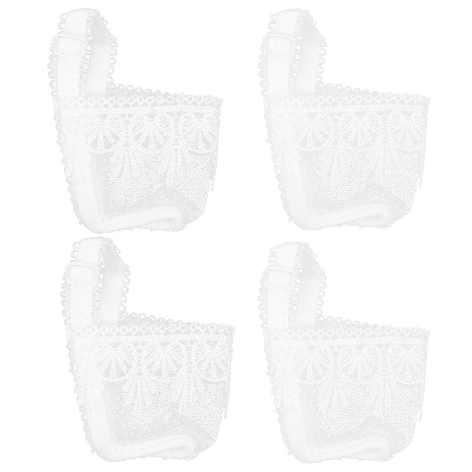 Elastic Heel Strap Shoelaces Prevent Shoes From Slipping White 2Pairs