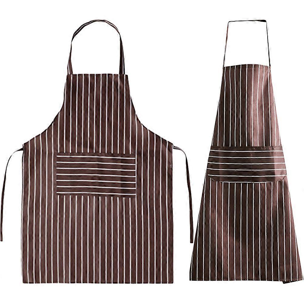 Striped Kitchen Apron Set for Adults – Lightweight & Comfortable Cooking Apron with Pocket for Home Use, BBQ, and Culinary Activities