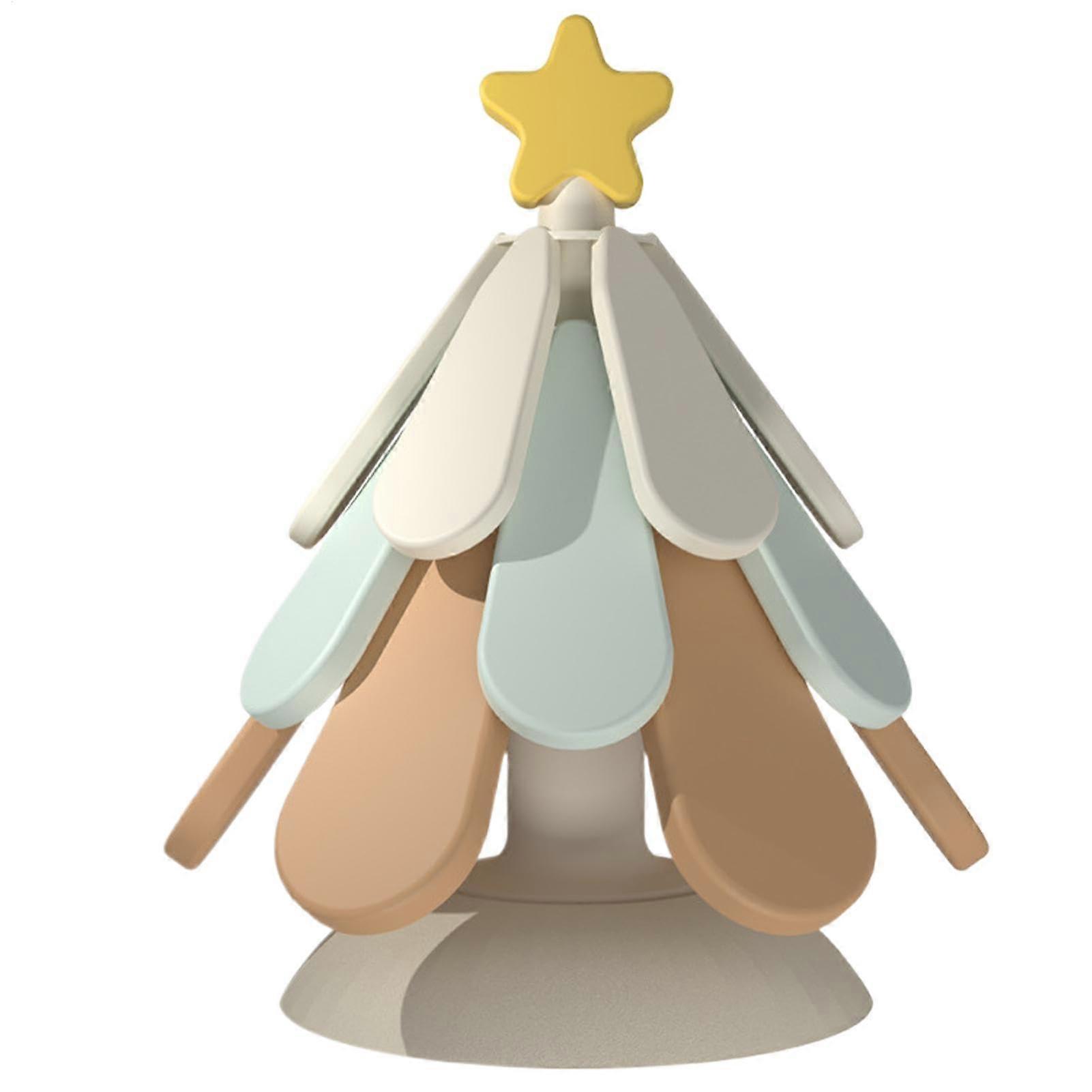 Foldable teapot mat Silicone Christmas tree ulation mat creamcolored