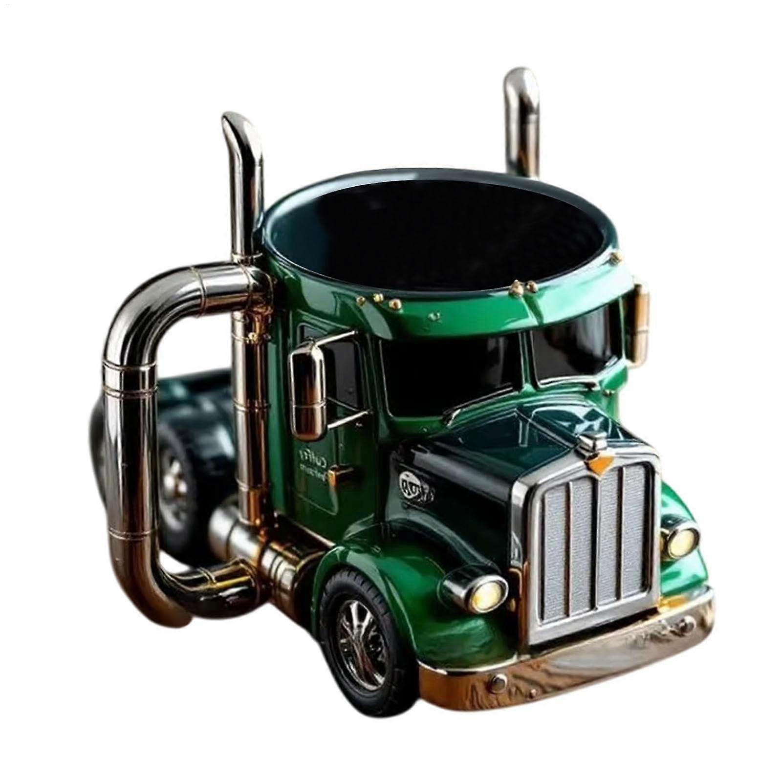 Drinking cups with unique truck design, practical truck shape, drinking cups for daily use and special occasions Green Ref: 3318
